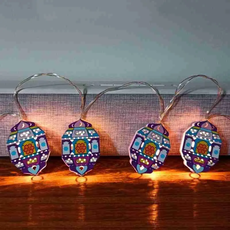 

Eid Mubarak Led Light String Star Moon Night Light Islamic Muslim Festival Decorations Home Ramadan Kareem Ornament 2M 10LED