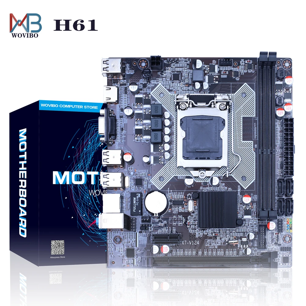 H61 LGA 1155 Motherboard DDR3 Dual Channels Memory 16G For Intel LGA1155 Core I3 I5 I7 Xeon CPU Computer Mainboard Placa mae