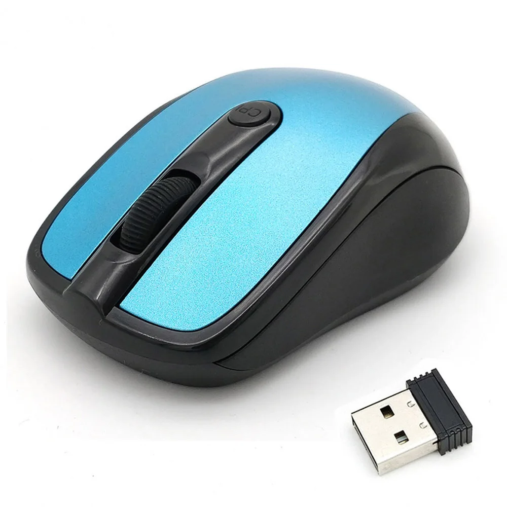 Игровая USB мышь 2 4 ГГц Беспроводная оптическая компьютерная для ПК с адаптером