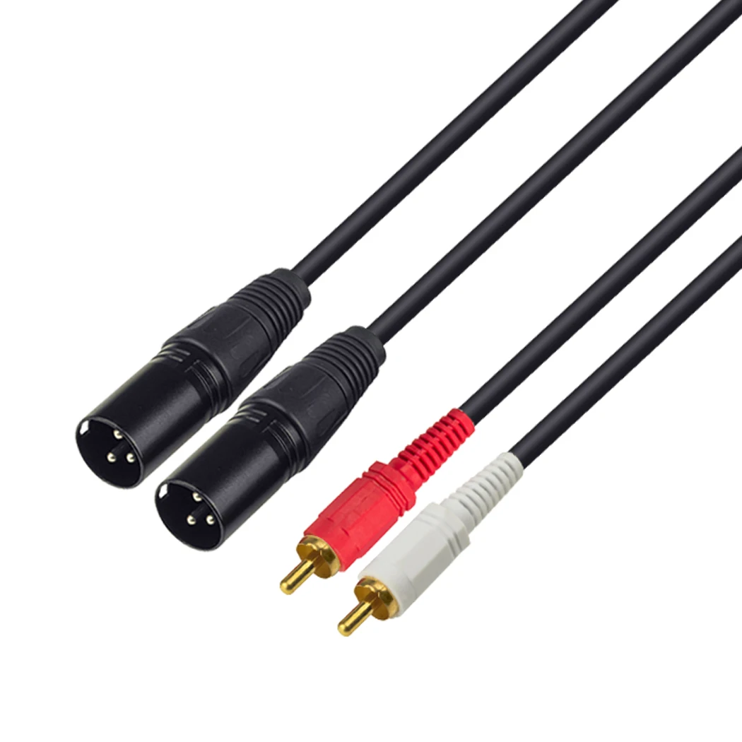 Удлинительный кабель 1 5 м с двумя разъемами XLR папа или мама на RCA адаптер 2 для