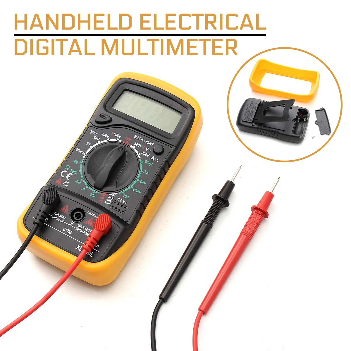 Портативный Электрический цифровой мультиметр Ручной ЖК-дисплей вольтметр
