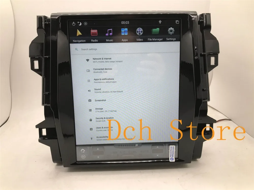 12,1 дюймов вертикальный tesla стиль Android 8,1 автомобильный dvd-плеер gps для Toyota Fortuner для авто AC px6 carplay