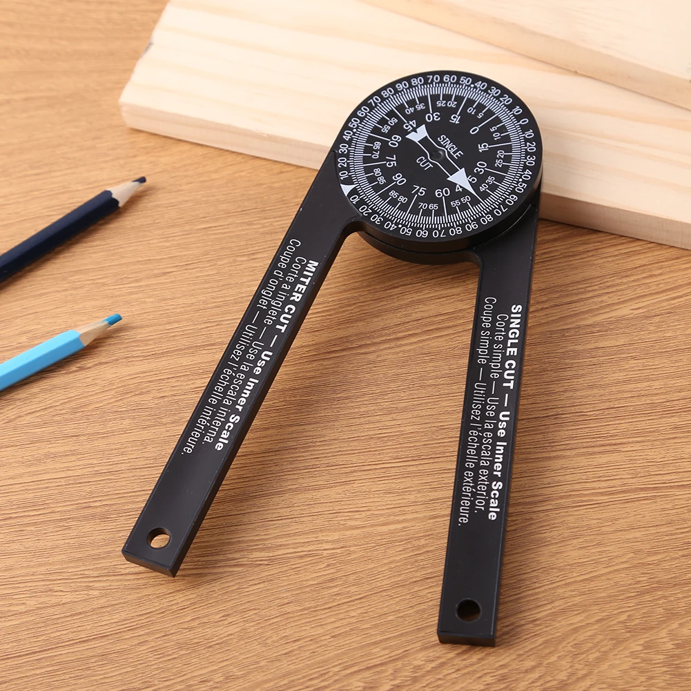 

Accurate Carpenter Mitre Saw Protractor Plumber Angle Recording Measuring Meter with Graduated Pencil Carpentry Tools