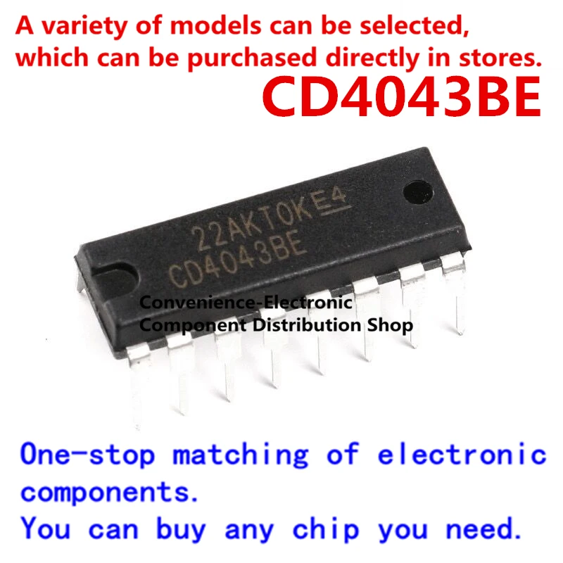 

10PCS/PACK CD4043BE CD4043 Direct insertion CD4043BE DIP-16 logic circuit-CMOS four NAND gate IC