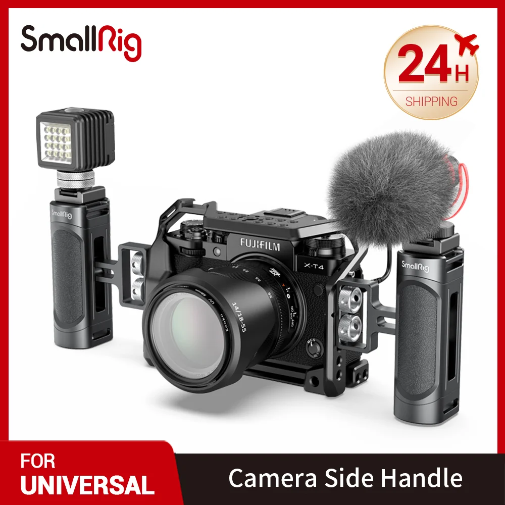

SmallRig Mini Side Handle For Universal Camera Cage Featuring Two 1/4" Thread Holes With 18mm Distance On The Side - 2916