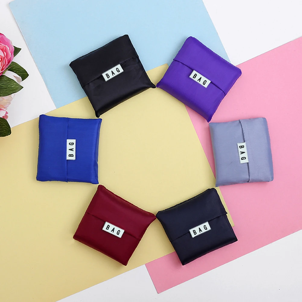 

BIG Eco-Friendly Folding Shopping Bag Reusable Portable Shoulder Handbag Travel Grocery Fashion Pocket Tote Bags Shoulder Bag