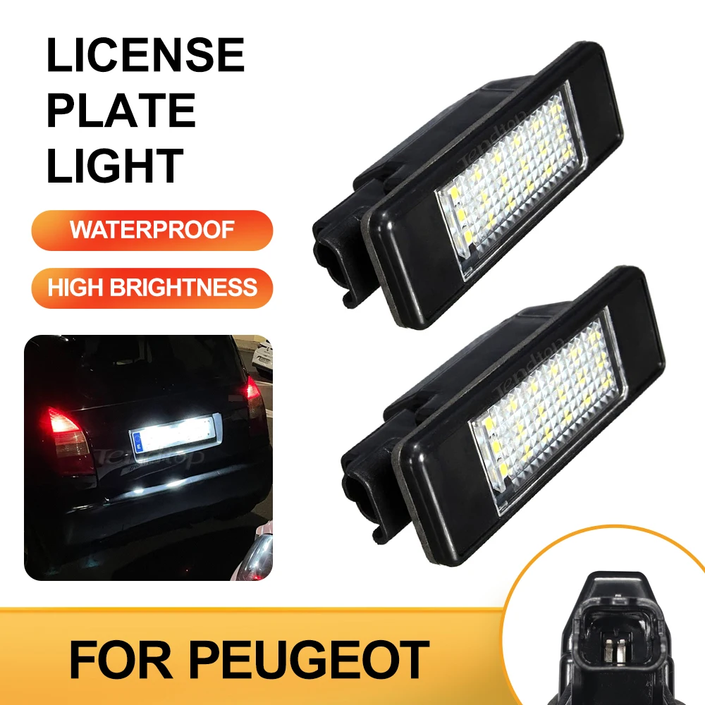 

For Peugeot 106 1007 207 307 3008 406 407 508 607 For citroen C2 C3 C4 C5 C6 C8 DS3 Lamp No Error LED License Number Plate Light