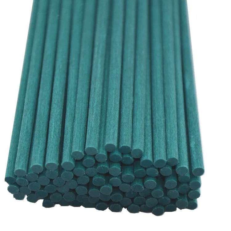 

100PCS 22cmx3mm Green Fiber Reed Sticks Essential oil Rattan Diffuser Replacement Refill Sticks for Car Air Freshener