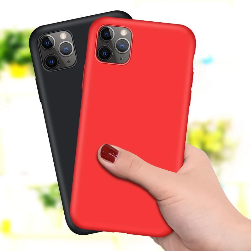 Для iPhone 11 Pro XS MAX XR X 7 8 6S Plus чехол для телефона мягкий силиконовый цветной Премиум ТПУ защитный чехол для iPhone 11 Pro MAX чехол