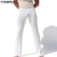 stylish fashionable men sleep bottoms loungewear pantalons solid all match comeforable trouser leisure baggy pant s 5xl incerun