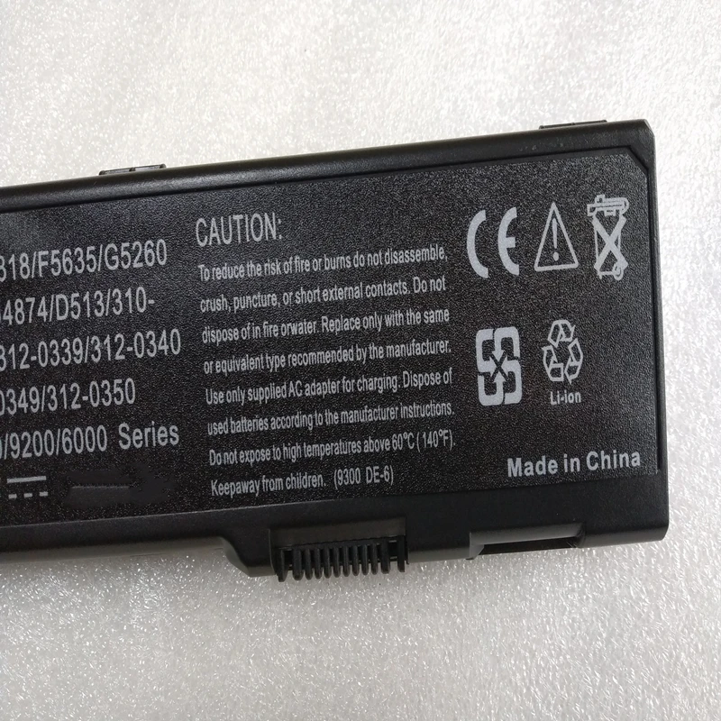 Аккумулятор C5974 F5635 G5266 U4874 D5318 U4873 для ноутбука Dell Inspiron 9200 9300 9400 XPS Gen 2 E1505 E1705 Precision M6300