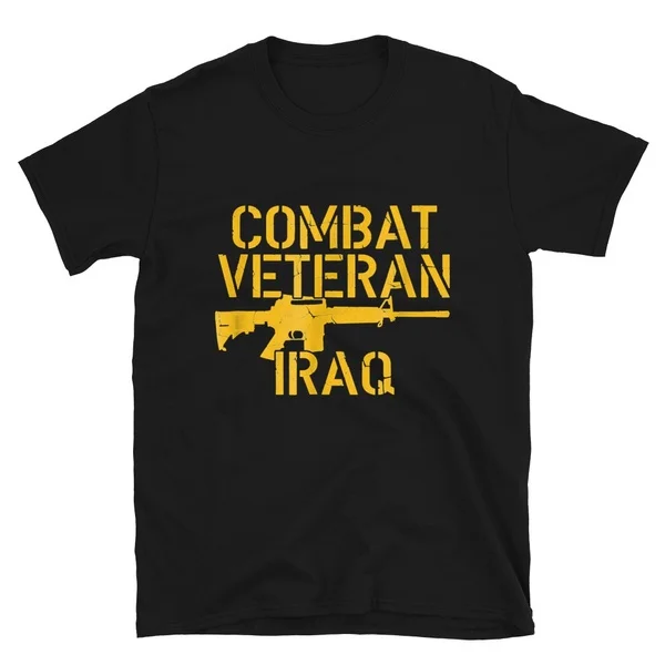 

Combat Veteran Iraq T-Shirt For Proud American Vets Tshirt Short-Sleeve Unisex T-Shirt