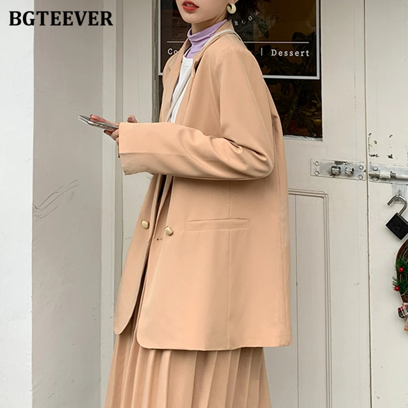 Женский костюм с юбкой BGTEEVER летний комплект из 2 предметов блейзер длинным