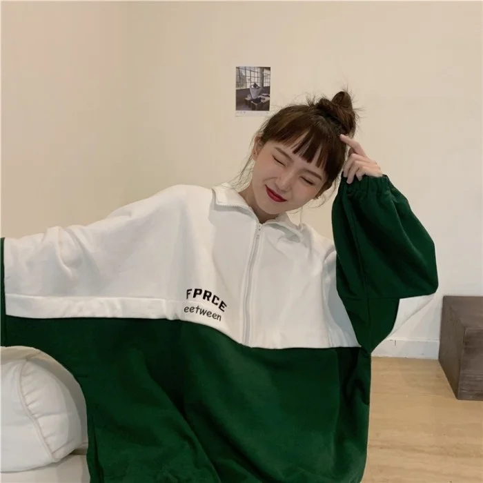 

Новинка осенний короткий свитер на молнии для женщин с изображением реальных снимков