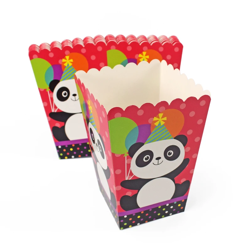 Panda вечерние столовые приборы для дня рождения бумажный мультяшный стаканчик и