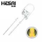 Умная электроника 100 шт.лот F5 супер яркий 5 мм круглый теплый белый прозрачный СВЕТОДИОДНЫЙ светильник излучающие диоды высокое качество