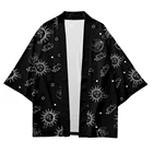 Кимоно для мужчин и женщин, традиционное японское кимоно, кардиган для косплея, рубашка с рисунком Солнца и Луны, летнее японское кимоно, 2021