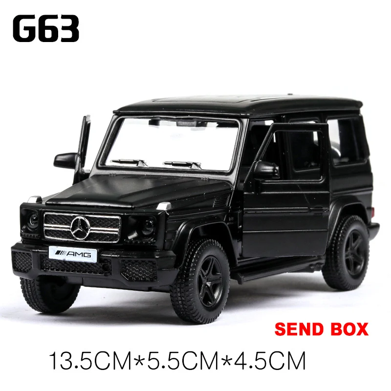 Литая 1:36 мини Mercedes G63 литая модель внедорожника, детские игрушки, игрушка Томас, автомобиль для детей, для мальчиков, флидер, гоночный трек - Цвет: M black send box
