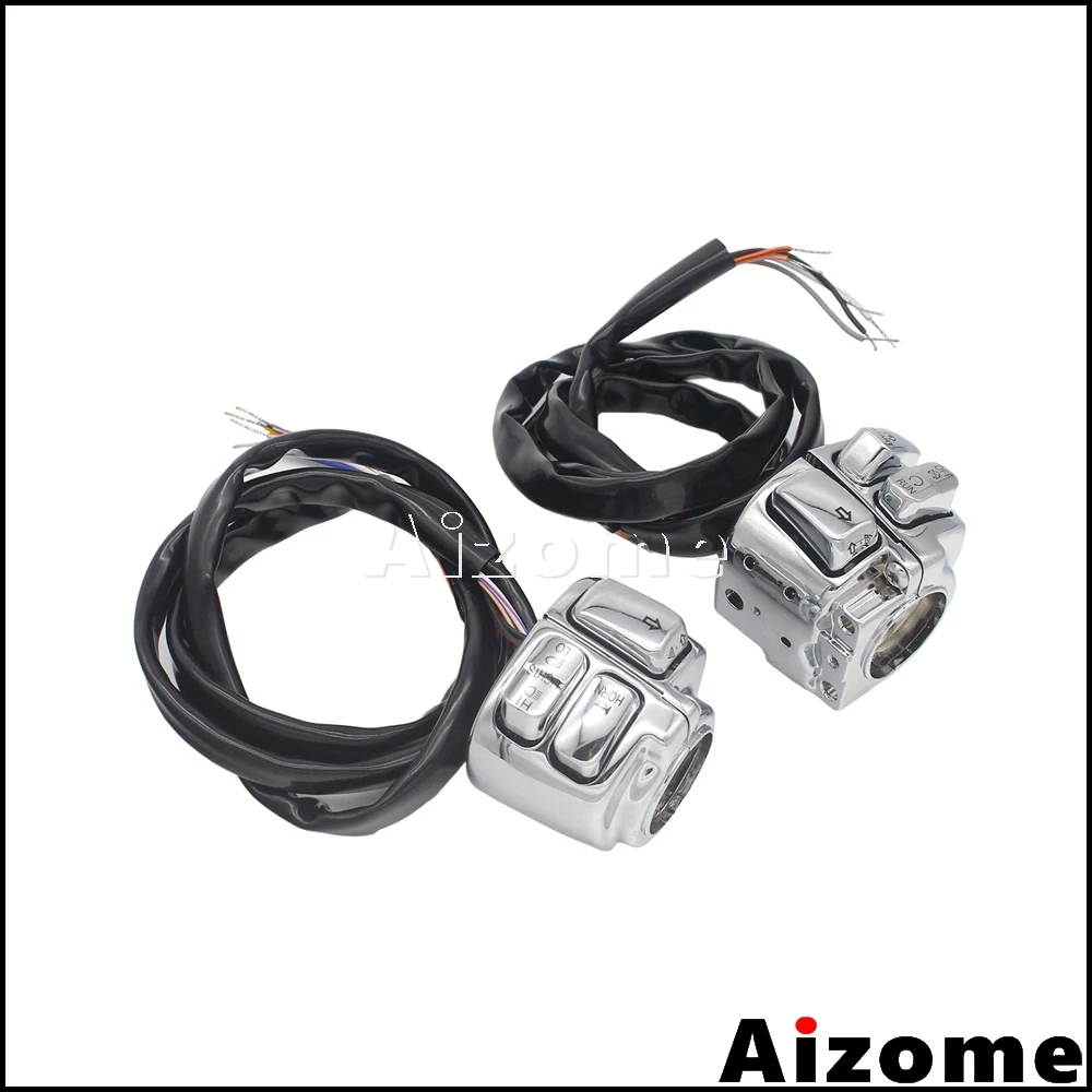 Мотоциклетный 1-дюймовый комплект управления переключателем на руль для Harley Softail