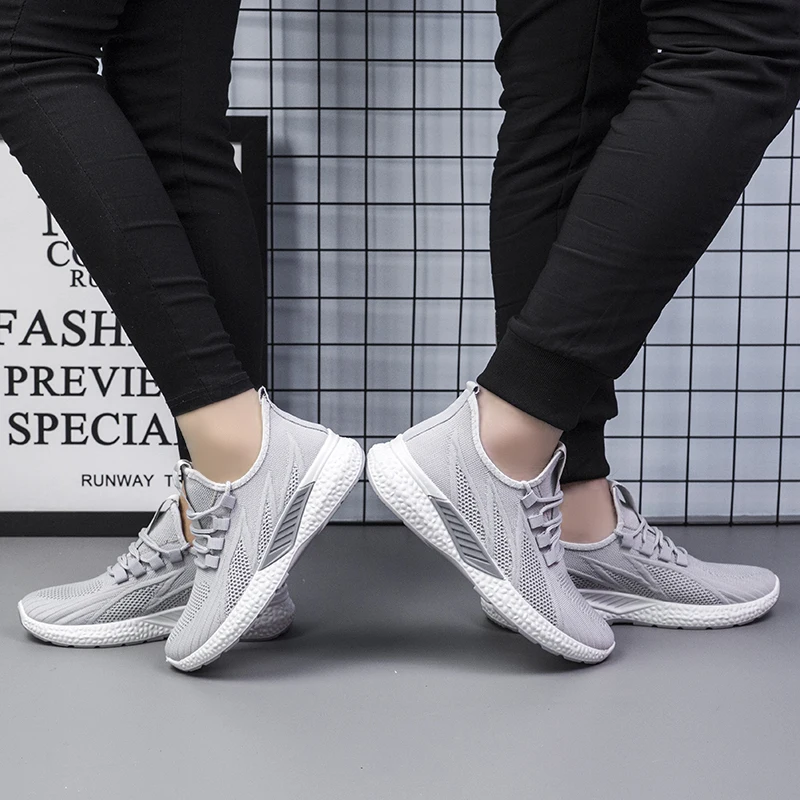 Мужская воздухопроницаемая повседневная обувь брендовые модные кроссовки на