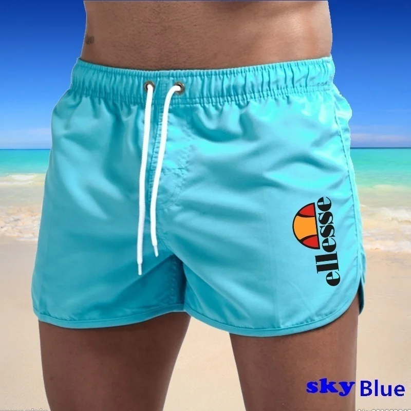 

Summer Mens Swimwear Shorts Solid Beachwear Sexy Swim Trunks Men Swimsuit Low Waist Breathable Bathing Beach Wear Surf