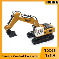 huina 1331 118 rc truck caterpillar alloy tractor model engineering car radio controlled car 9channel construction rc excavator