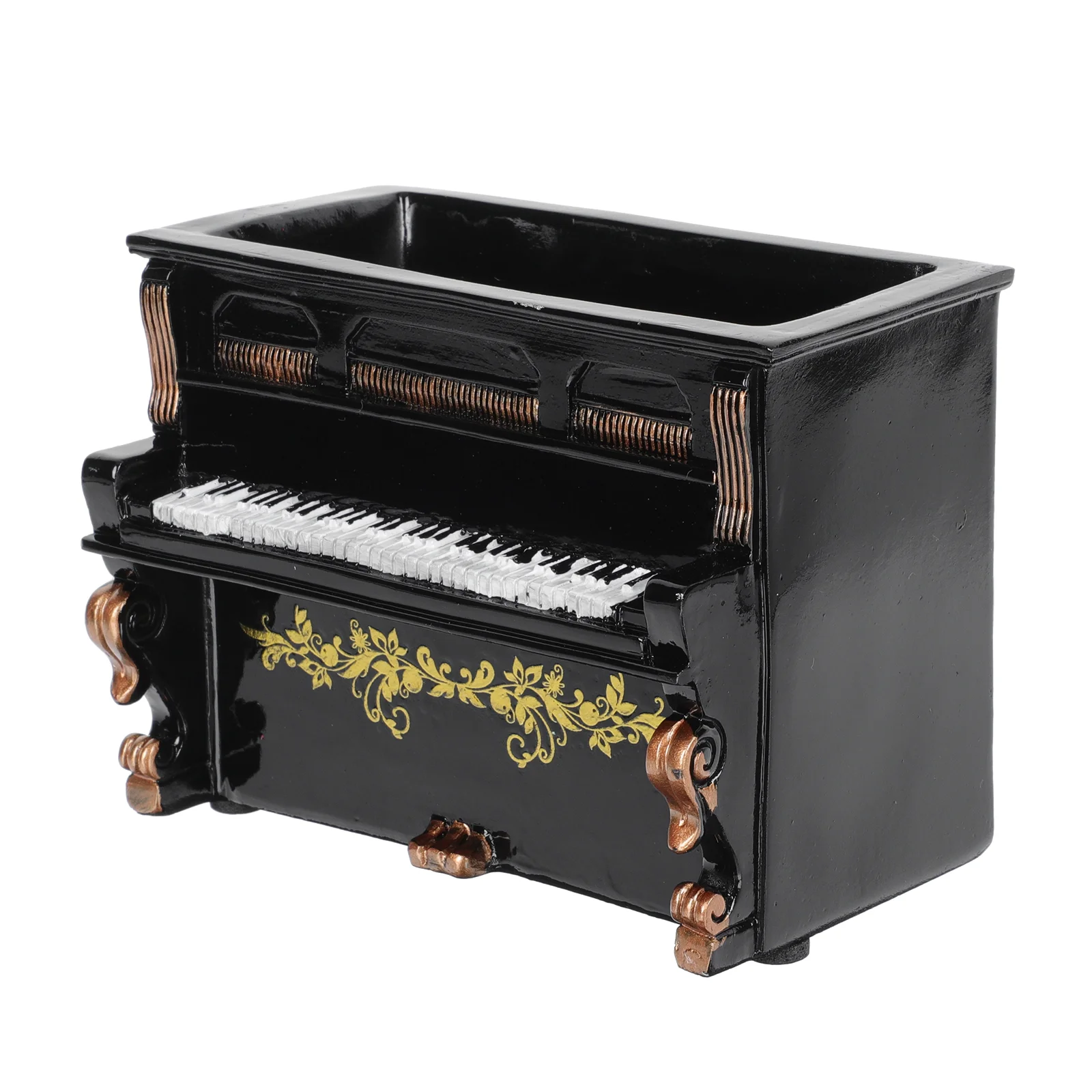 

1Pc Vintage Piano Shape Flowerpot Decorative Succulent Pot Desk Ornament