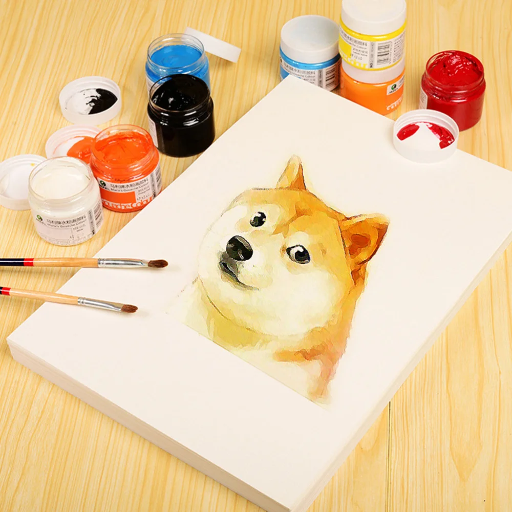 

40 Sheets/2 Packs 8K Blank Drawing Paper Art Sketch Paper Color Drawing Paper Students Test Paper for Artists Students(Slightly