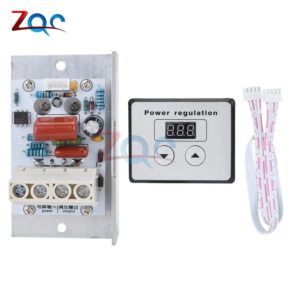 Regulador de Potência 220 w ac 10000 v 80a Scr Led Digital Eletrônico Tensão Controle de Velocidade Luz Termostato Dimmer Controlador do motor