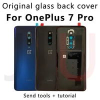 for oneplus 7 pro100 original battery glass back cover replace the back case for oneplus7pro new rear housing glass case