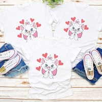disney marie aristocats baby girl clothes sexy mothers and daughter t shirt harajuku casual universal top tees family look