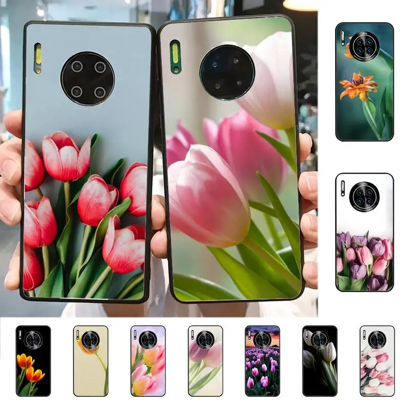 YNDFCNB весенний цветочный чехол с тюльпанами для телефона Huawei Mate 20 10 lite pro X Honor paly Y 6 5