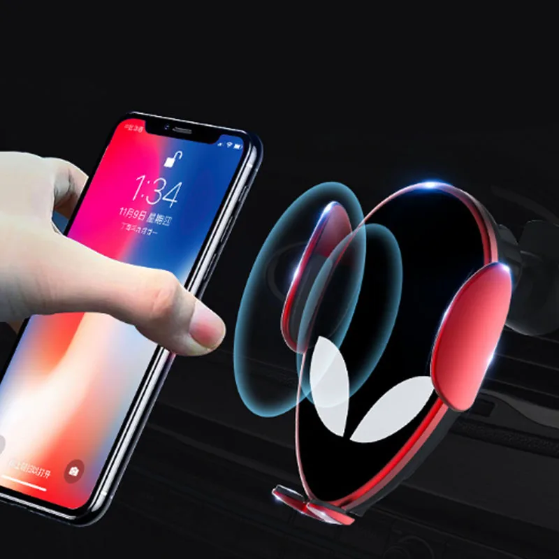 Qi 10 Вт беспроводное автомобильное зарядное устройство для iPhone 11 Pro Max XR зарядное устройство для телефона для samsung S10 Xiaomi Быстрая зарядка Автомобильный держатель для телефона зарядное устройство