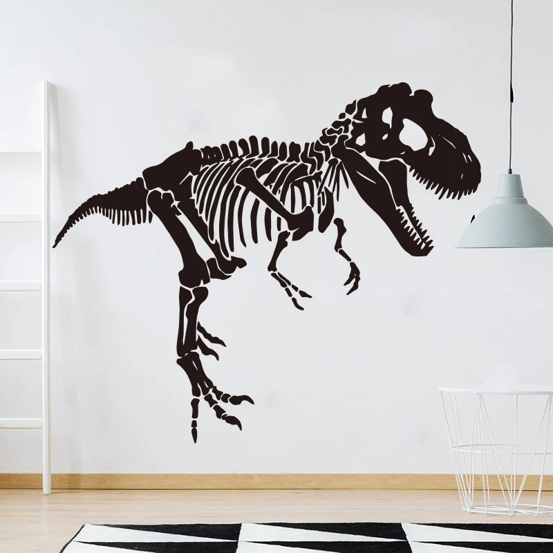 

Large T-Rex Dinosaur Skeleton Wall Sticker Kids Room Playroom T-Rex Dino Animal Jurassic Park Wall Decal Bedroom Vinyl