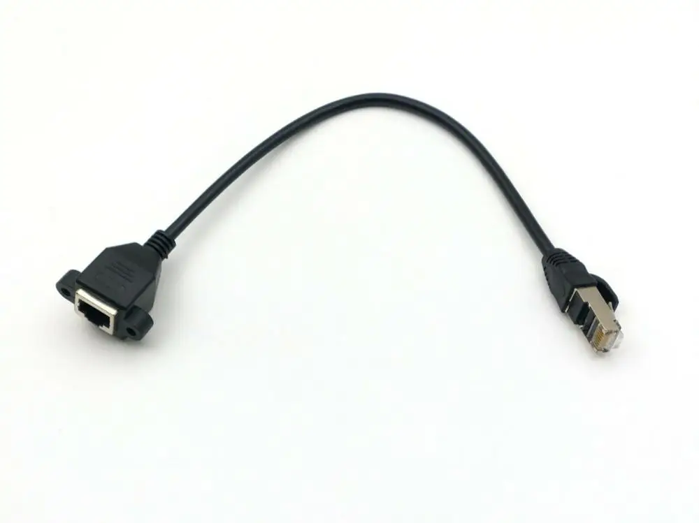 RJ45 штекер к гнездовой винтовой панелью крепление Ethernet LAN Сетевой Удлинительный