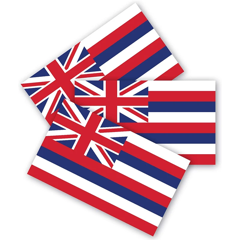 

Hawaiian Flag Bumper Stickers 3 Packs Made of Durable Waterproof Material,motorcycle Helmet Trunk Truck Vinyl Decals