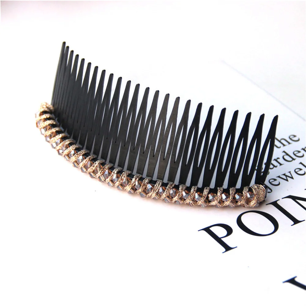 

24 Teeth Inserted Comb Crystal Hair Comb Inserts Korean Hair Clip Hairpins Headwear Hairband Bridal Hair Accessories for Women