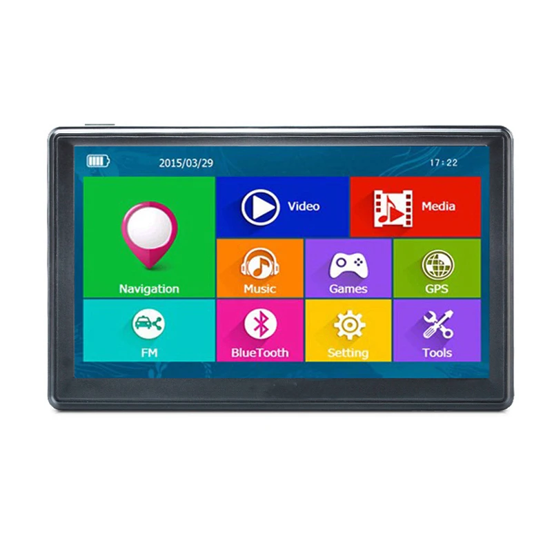 D100 " HD Автомобильный gps навигатор FM Bluetooth AVIN 256 м 8 Гб Navitel новейшая Европейская карта Sat nav грузовик gps навигаторы автомобильные - Размер экрана, дюймов: 7"