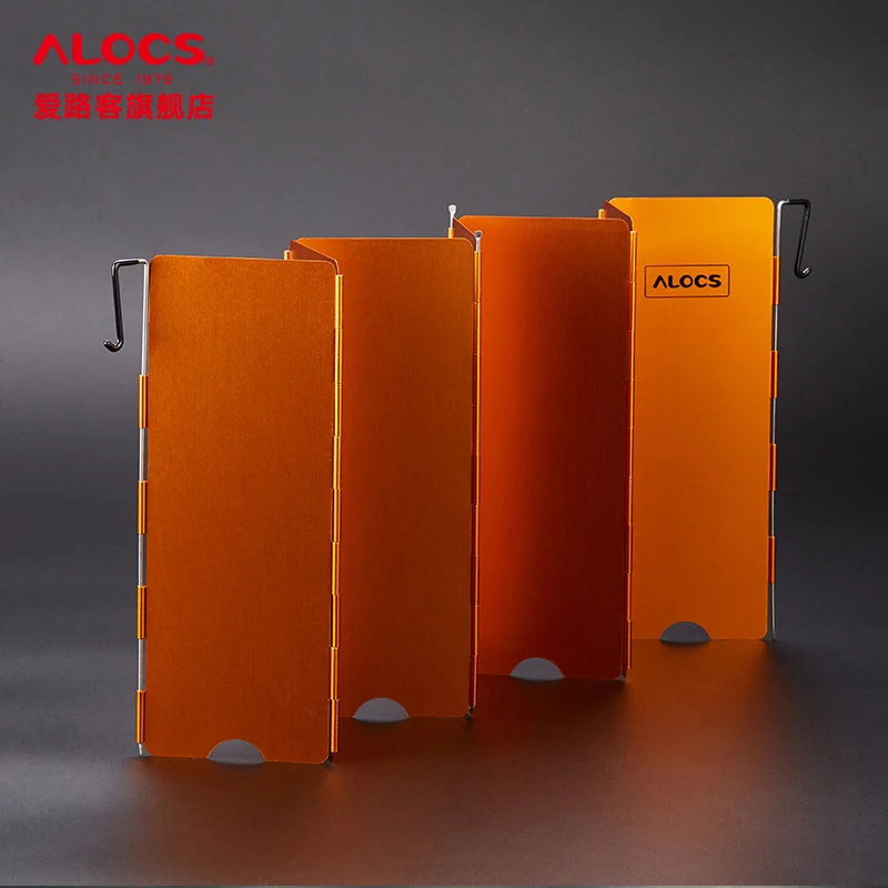 

Alocs CS-B05 Outdoor Stove Wind Shield Aluminum Alloy Gas Stove Windscreen For Camping Picnic Cooker 8 Folding Plates