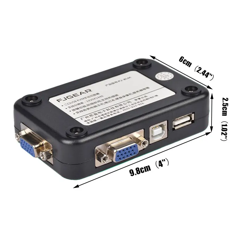 KVM переключатель с 2 портами VGA USB 0 мыши клавиатура 1920*1440 Vga разветвитель коробка