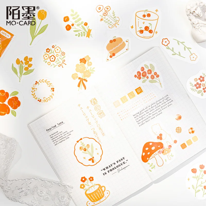 

40pcs/lot Kawaii Stationery Stickers Cartoon Flowers Diary Planner Decorative Mobile Sticker Scrapbooking DIY Craft Sticker