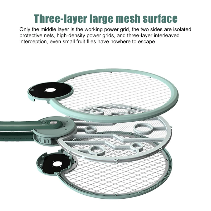 

USB Charging Mosquito Swatter Fly Bug Killer Practical Foldable Mosquito Swatter Mosquito Lamp MJJ88