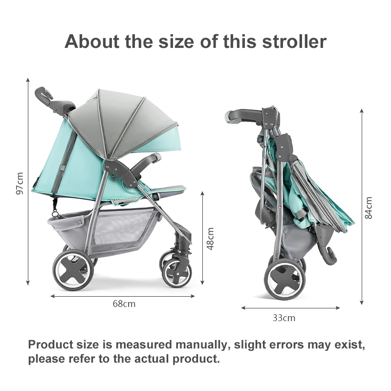 

Shenma Lightweight baby stroller Under 9kg Compact fold Four-wheel shock Absorption Send from Spain