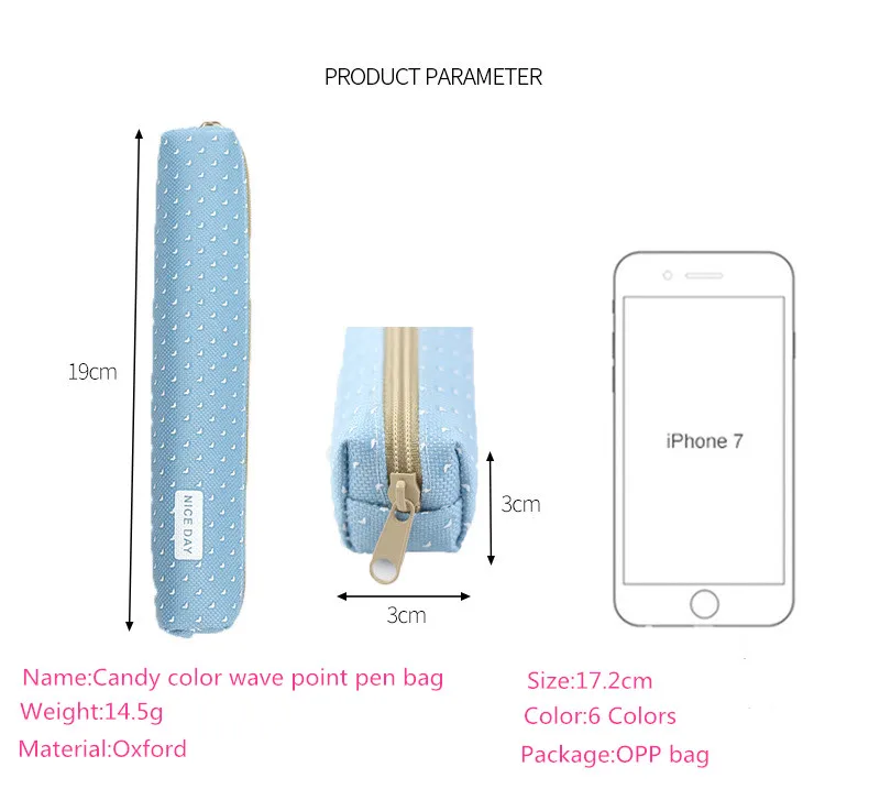 Кавайный маленький свежий холщовый чехол карандаш на молнии кавайный Модный в