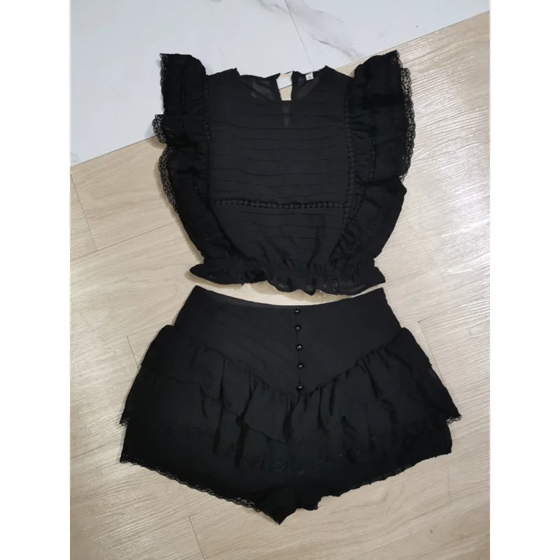 

Floral Print Two Piece Set Women 2021 Sexy Halter Beachwear Elegant Pleated Skirt Suit Set Female Women Outfits