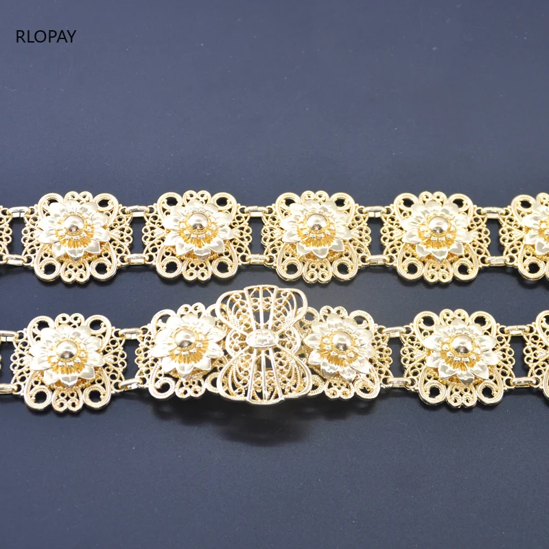 Металлические цветочные ремни для невесты длинная цепочка свадебное платье пояс