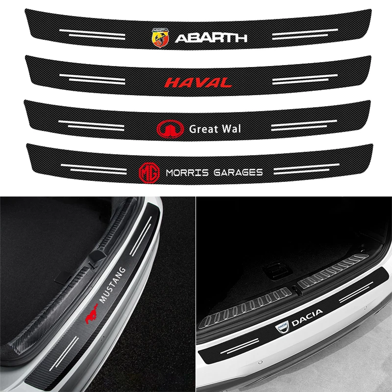 

1pcs Car Logo Carbon Fiber Rear Guard Plate Sticker for Dacia Duster 2021 Logan 2 2020 Dokker Sandero Stepway Car Accessories
