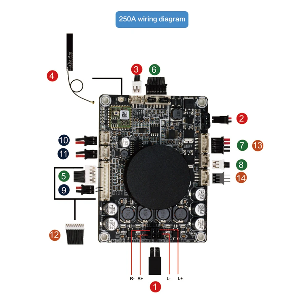 

2X30W / 2X50W Bluetooth Speaker Power Amplifier Board Support Lithium Battery high fidelity DIY