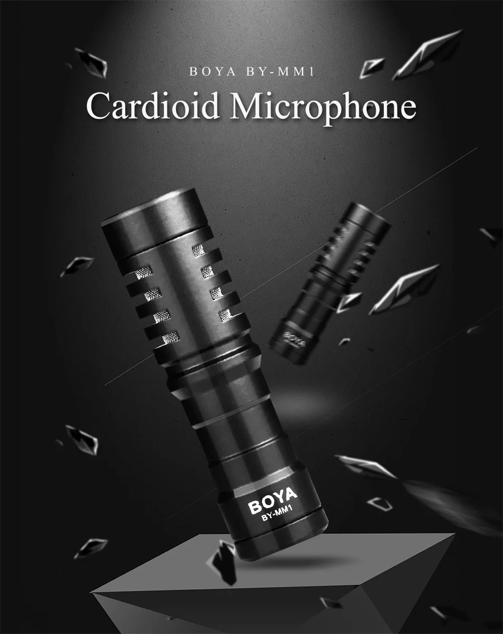 BOYA Cardioid компактный универсальный телефонный микрофон для смартфона DSLR камера видеокамера аудио рекордер ПК аудио видео запись