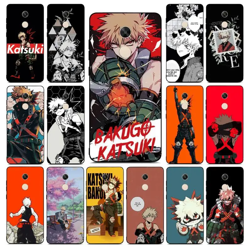 

FHNBLJ Anime My Hero Academia deku bakugou Boku no Hero Academia Phone Case for RedMi note 4 5 7 8 9 pro 8T 5A 4X case